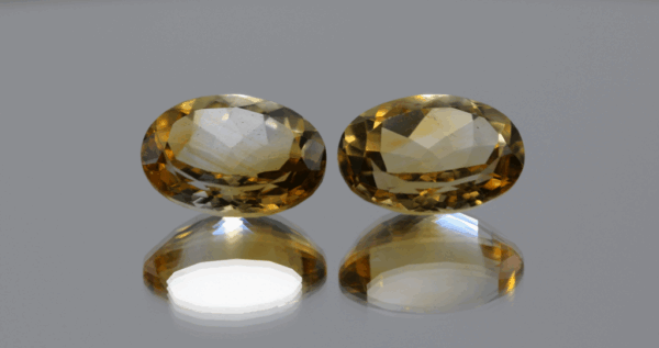 Faceted Citrine Gemstone – Yellow Orange, Oval, 11.25 carats