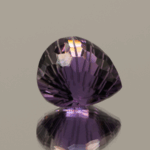 Natural pear cut amethyst gemstone with purple violet color, 13.70 × 12.70 mm