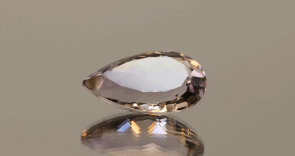 Natural pear cut ametrine gemstone with purple yellow color, 18.60 × 11.40 mm