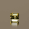 Natural octagon cut chrysoberyl gemstone with yellow color, 6.05 × 4.78 mm