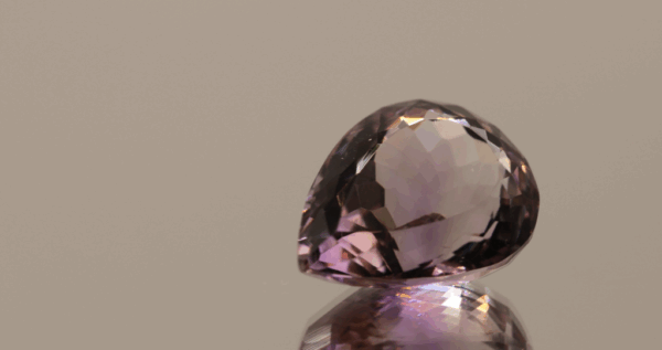 Natural pear cut ametrine gemstone with purple yellow color, 21.90 × 13.50 mm