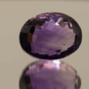 Natural oval cut amethyst gemstone with purple violet color, 17.50 × 14.70 mm