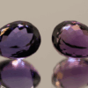 Natural pear cut amethyst gemstones with purple violet color, 16.40–17.20 × 11.20–12.10 mm