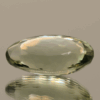 Natural prasiolite gemstone, 12.58 carat, oval cut, pale green color, untreated, loose gemstone, dimensions 20.5 × 12.1 × 7.7 mm, ideal for fine jewelry.