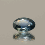 Blue sapphire oval, heat treated, unknown origin, 1.73 carat, dimensions 8.61 × 6.69 × 3.64 mm, AIG certified.
