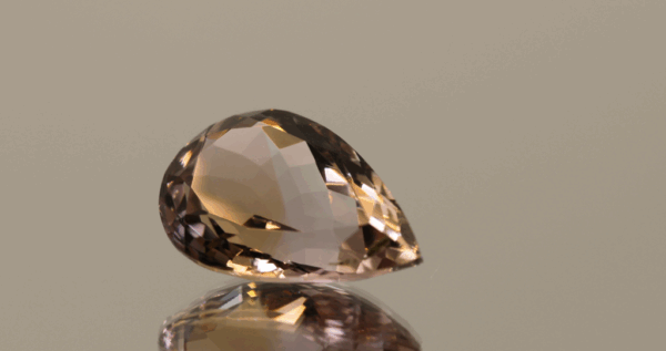 Natural pear cut ametrine gemstone with purple yellow color, 18.70 × 12.40 mm