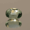 Light green oval-shaped spodumene, 8.18 carat, 13.5 × 9.9 × 8.1 mm, no treatment, unknown origin.
