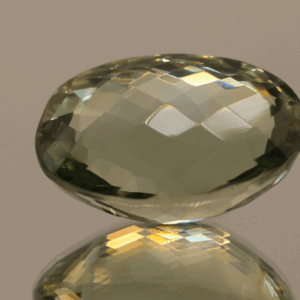 Natural prasiolite gemstone, 21 carat, oval cut, pale green color, untreated, loose gemstone, dimensions 21 × 14.6 × 11.7 mm, ideal for fine jewelry.
