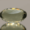 Natural prasiolite gemstone, 27.44 carat, oval cut, pale green color, untreated, loose gemstone, dimensions 23 × 14.1 × 13 mm, ideal for fine jewelry.