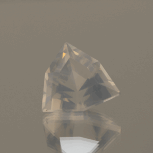 natural milky quartz gemstone 6.24 carat white cloudy trillion cut untreated loose gem