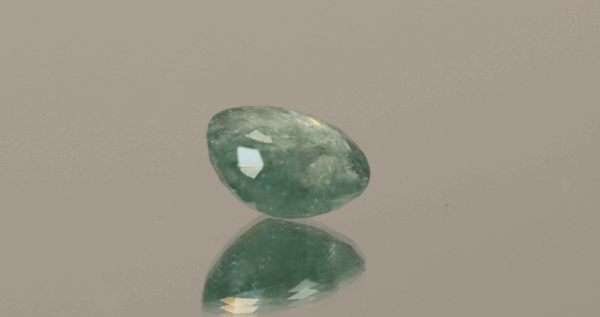 natural paraiba tourmaline gemstone 5.69 carat green blue oval cut 11.82x10.61x6.42 mm untreated AIG certified