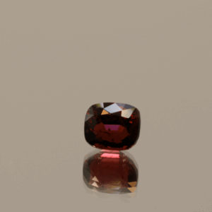 Vivid deep red spinel, cushion-cut, 0.93 carat, 5.71 × 4.93 × 3.99 mm, natural untreated gemstone, ALGT certified.