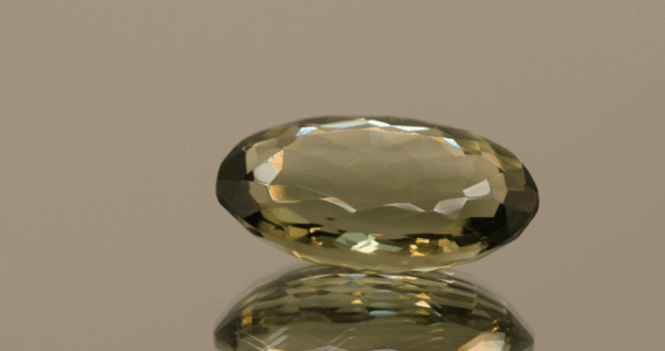 Natural prasiolite gemstone, 14.12 carat, oval cut, pale green color, untreated, loose gemstone, dimensions 21.1 × 13.3 × 7.8 mm, ideal for fine jewelry.