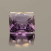 Natural square cut amethyst gemstone with purple violet color, 12.80 × 12.30 mm