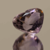Natural heart cut amethyst gemstone with purple violet color, 18.15 × 14.12 mm