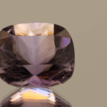 Natural cushion cut amethyst gemstone with purple violet color, 16.00 × 13.60 mm