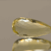 Lemon Quartz gemstone 11.87 carats, natural light yellow pear-cut, premium quality for jewelry
