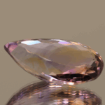 Natural oval cut ametrine gemstone with purple yellow color, 11.70 × 13.50 mm