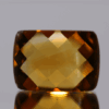 Faceted Citrine Gemstone – Yellow Orange, Square Cushion, 19.79 carats