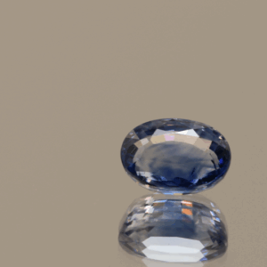 Cornflower sapphire blue oval-shaped, 1.42 carat, 6.99 × 5.03 × 3.62 mm, heat-treated, unknown origin, IGS certified.