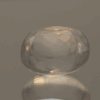 natural milky quartz gemstone 16.1 carat white cloudy oval cut untreated loose gem