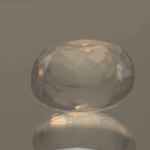 natural milky quartz gemstone 16.1 carat white cloudy oval cut untreated loose gem