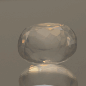 natural milky quartz gemstone 16.1 carat white cloudy oval cut untreated loose gem