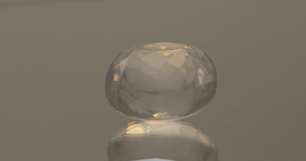 natural milky quartz gemstone 16.1 carat white cloudy oval cut untreated loose gem