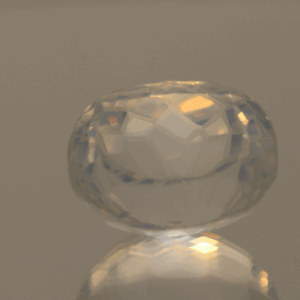 natural milky quartz gemstone 18.38 carat white cloudy oval cut untreated loose gem