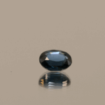 Deep blue spinel stone, oval-shaped 1.07 carat, 6.76 × 5.48 × 3.34 mm, no treatment, unknown origin, ALGT certified.