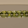 Natural peridot set totaling 10.5 carat, square cushion cut, yellow green color, untreated, loose gemstones, dimensions 5.8–7.2 × 4.9–6.3 × 3.6–4.6 mm, ideal for fine jewelry.