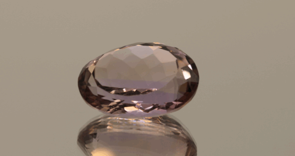 Natural oval cut ametrine gemstone with purple yellow color, 11.70 × 13.80 mm