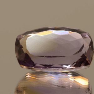 Natural square cushion cut ametrine gemstone with purple yellow color, 19.20 × 12.70 mm