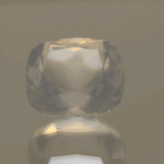 natural milky quartz gemstone 13.73 carat white cloudy cushion cut untreated loose gem