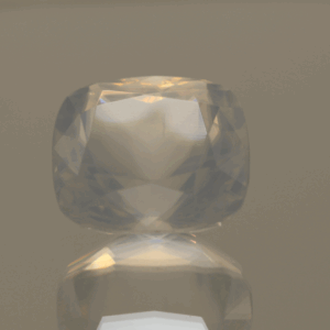 natural milky quartz gemstone 13.73 carat white cloudy cushion cut untreated loose gem