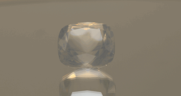 natural milky quartz gemstone 13.73 carat white cloudy cushion cut untreated loose gem