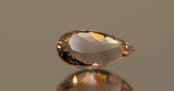 Natural pear cut ametrine gemstone with purple yellow color, 19.40 × 11.60 mm