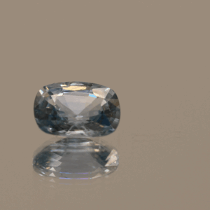 Unheated blue sapphire gemstone, 1.65 carat, cushion cut, blue color, unheated, loose gemstone, dimensions 8.09 × 6.15 × 3.75 mm, origin Madagascar, AIG certified.