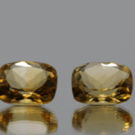 Faceted Citrine Gemstones – Yellow Orange, Cushion, 6.95 carats