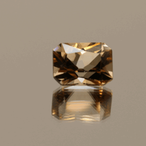 Light brown octagon-shaped topaz, 4.03 carat, 9.9 × 7.5 × 6.0 mm, no treatment, unknown origin.
