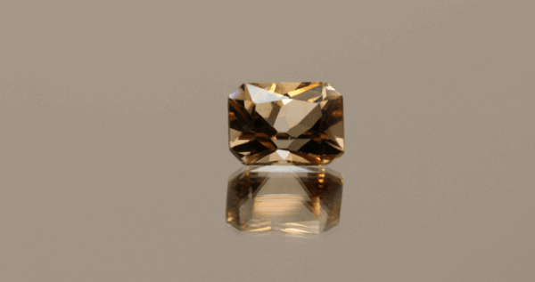 Light brown octagon-shaped topaz, 4.03 carat, 9.9 × 7.5 × 6.0 mm, no treatment, unknown origin.