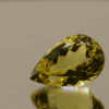 Lemon Quartz gemstone 12.21 carats, natural light yellow pear-cut, premium quality for jewelry
