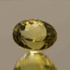 Lemon Quartz gemstone 13.86 carats, natural light yellow oval-cut, premium quality for jewelry