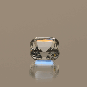 Natural octagon cut aquamarine gemstone with colorless hue, 8.20 × 7.10 mm