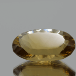 Faceted Citrine Gemstone – Yellow Orange, Oval, 11.99 carats