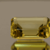 Lemon Quartz gemstone 20.4 carats, natural light yellow octagon-cut, premium quality for jewelry