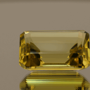 Lemon Quartz gemstone 20.4 carats, natural light yellow octagon-cut, premium quality for jewelry