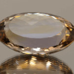 Natural oval cut ametrine gemstone with purple yellow color, 25.30 × 17.00 mm