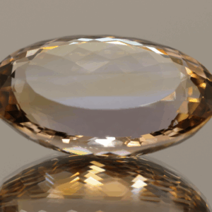 Natural oval cut ametrine gemstone with purple yellow color, 25.30 × 17.00 mm