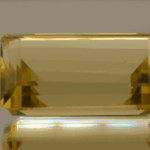 Lemon Quartz gemstone 44.41 carats, natural light yellow rectangular-cut, premium quality for jewelry